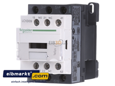 Front view Schneider Electric LC1D09F7 Magnet contactor 9A 110VAC - 
