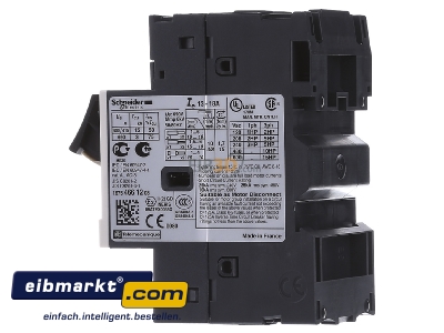 View on the right Schneider Electric GV2ME20 Motor protective circuit-breaker 14,8A

