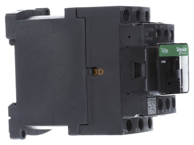 View on the left Schneider Electric LC1D18BD Magnet contactor 18A 24VDC 
