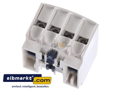 Top rear view Schneider Electric LADN04 Auxiliary contact block 0 NO/4 NC 
