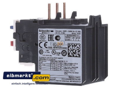 View on the right Schneider Electric LRD07 Thermal overload relay 1,6...2,5A
