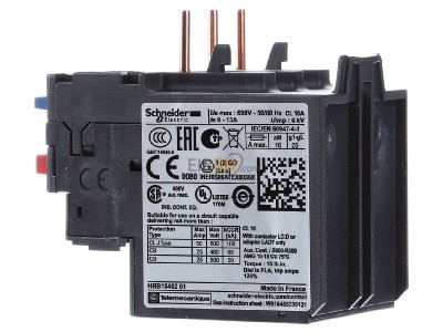 Ansicht rechts Schneider Electric LRD16 Motorschutz-Relais 9,00-13,00A 