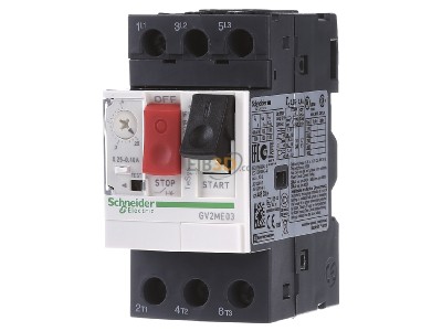 Frontansicht Schneider Electric GV2ME03 Motorschutzschalter 0,25-0,40A 