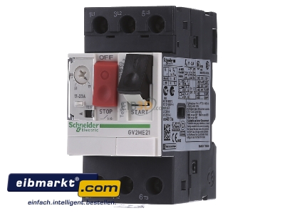 Frontansicht Schneider Electric GV2ME21 Motorschutzschalter 17,00-23,00A 