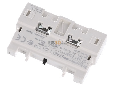 Top rear view Schneider Electric GVAE1 Auxiliary contact block 0 NO/0 NC 
