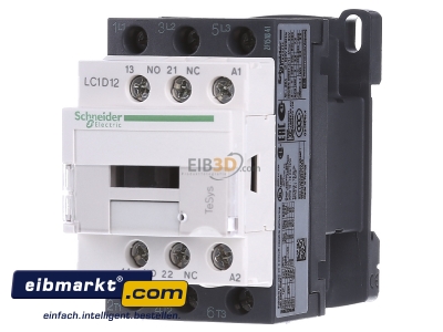 Front view Schneider Electric LC1D12F7 Magnet contactor 12A 110VAC - 
