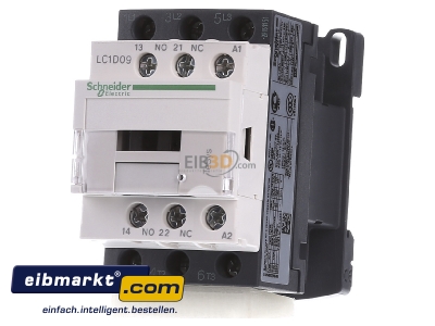 Front view Schneider Electric LC1D09D7 Magnet contactor 9A 42VAC - 
