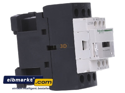 View on the left Schneider Electric LC1D25B7 Magnet contactor 25A 24VAC
