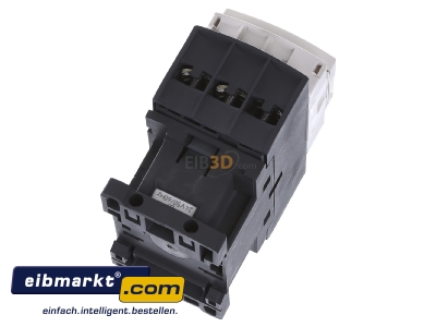 Top rear view Schneider Electric LC1D25B7 Magnet contactor 25A 24VAC

