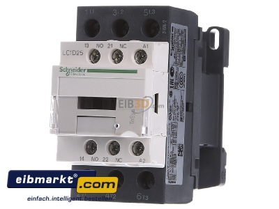 Front view Schneider Electric LC1D25F7 Magnet contactor 25A 110VAC
