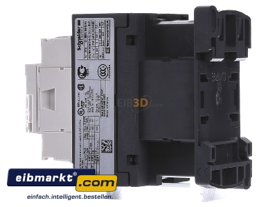 View on the right Schneider Electric LC1D12E7 Magnet contactor 12A 48VAC
