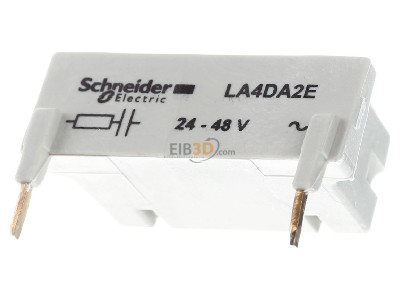 Front view Schneider Electric LA4DA2E RC-element 24...48V AC 
