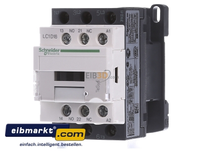 Frontansicht Schneider Electric LC1D18E7 Leistungsschtz 18A 48VAC 