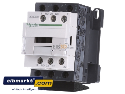 Front view Schneider Electric LC1D09V7 Magnet contactor 9A 400VAC - 
