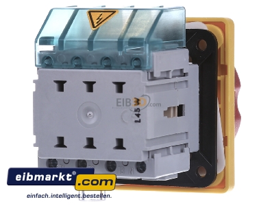 Ansicht hinten Siemens Indus.Sector 3LD2003-1TL53 Haupt-/Not-Aus-Schalter 4p. 16A 7,5kW/400V 