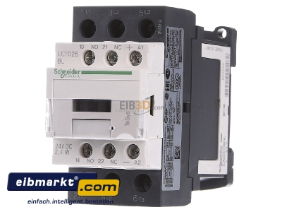 Front view Schneider Electric LC1D25BL Magnet contactor 25A 24VDC
