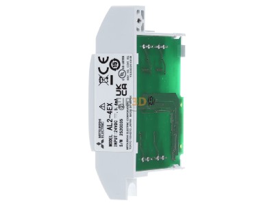 View on the right Mitsubishi AL2-4EX PLC digital I/O-module 4In/0Out 
