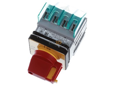Ansicht oben vorne Siemens 3LD2022-1TL13 Haupt-/Not-Aus-Schalter 4p. 16A 7,5kW/400V 