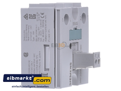 View on the left Siemens Indus.Sector 3RF2090-1AA06 Solid state relay 90A 1-pole
