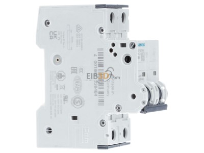 Ansicht links Siemens 5SY5206-6 LS-Schalter AC/DC B6A,2pol,T=70,10kA 
