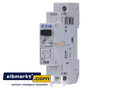 Front view Eaton (Installation) Z-SW/W Two-way switch for distribution board
