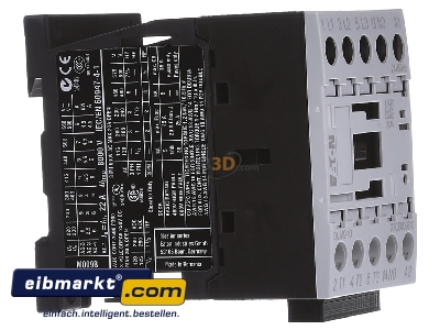 Ansicht links Eaton (Moeller) DILM9-10(24V50HZ) Leistungsschtz 1S 4kW/400V,AC 