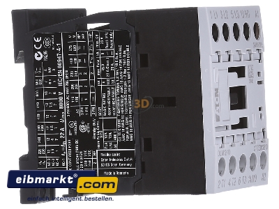 Ansicht links Eaton (Moeller) DILM12-10(24V50HZ) Leistungsschtz 1S 5,5KW/400V,AC 