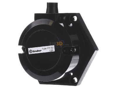 Frontansicht Finder 072.53 Elektrodenhalter 3-polig 