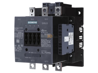 Front view Siemens 3RT1055-2AB36 Magnet contactor 150A 23...26VAC 
