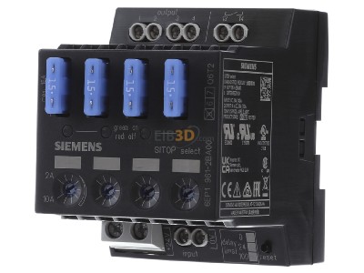 Frontansicht Siemens 6EP1961-2BA00 Diagnosemodul 24VDC,4x10A,IP20 