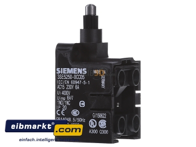 View on the left Siemens Indus.Sector 3SE5250-0CC05 Plunger switch IP20 - 
