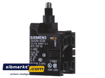 Ansicht links Siemens Indus.Sector 3SE5250-0CC05 Positionsschalter Ungekapselt 3 