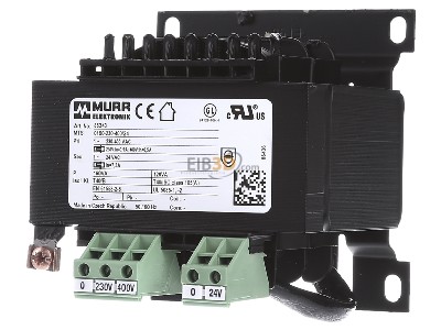 Front view Murrelektronik 86343 One-phase transformer 230...400V/24V 
