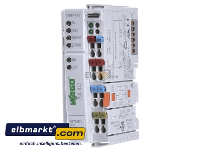 Frontansicht WAGO Kontakttechnik 750-842 Feldbuscontroller Ethernet TCP/IP 10MB 