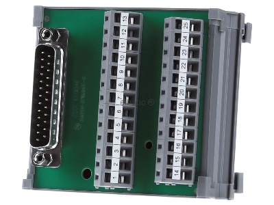 Front view WAGO 289-547 Terminal strip 25-p 2A 
