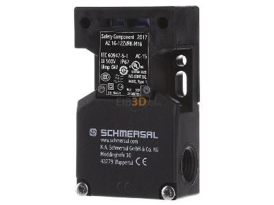Front view Schmersal AZ 16-12zvrk Position switch for separate actuator 
