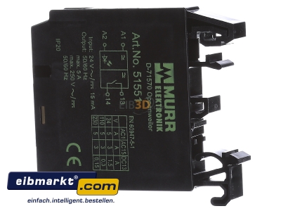 View on the right Murrelektronik 51551 Switching relay AC 24V DC 24V - 
