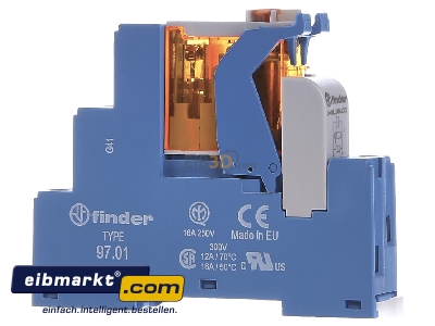 Frontansicht Finder 4C.01.8.230.0060 Koppelrelais 1W 16A Spsp.230VAC 