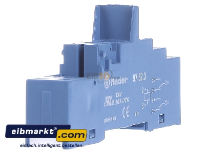 View on the left Finder 97523 Relay socket 8-pin
