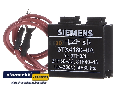Front view Siemens Indus.Sector 3TX4180-0A Timer relay 0,1s AC 220...230V DC 0V
