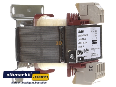 View on the left Siemens Indus.Sector 4AM38424TJ100FA0 One-phase transformer 242V/110V 160VA
