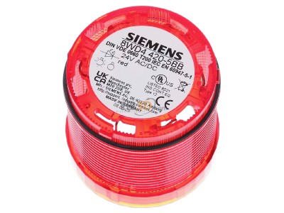 View up front Siemens 8WD4420-5BB Blinker light module 24VAC 24VDC red 
