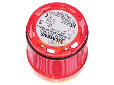 Top rear view Siemens 8WD4420-5BB Blinker light module 24VAC 24VDC red 
