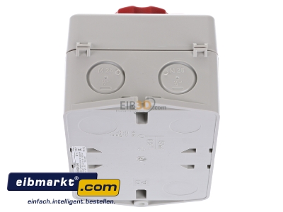 Ansicht oben hinten Siemens Indus.Sector 3LD2064-1GP53 Haupt-/Not-Aus-Schalter 3p. 16A 7,5kW/400V 