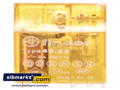 View up front Switching relay AC 48V 8A 40.52.8.048.0000 Finder 40.52.8.048.0000
