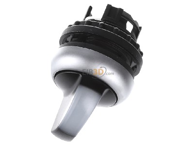 View up front Eaton M22-WLKV-W Short thumb-grip actuator white IP66 
