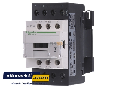 Front view Schneider Electric LC1D188P7 Magnet contactor 18A 230VAC
