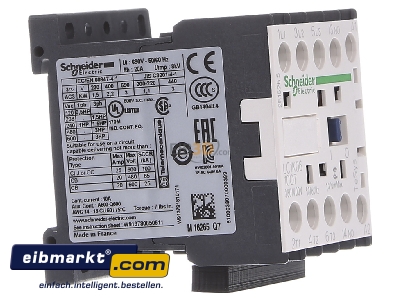 View on the left Schneider Electric LC1K0610Q7 Magnet contactor 6A 380...400VAC
