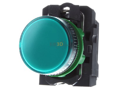 Front view Schneider Electric XB5AV63 Indicator light green 0...250VAC/DC 
