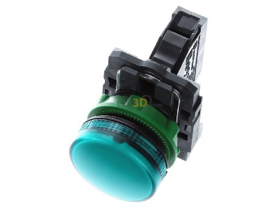 View up front Schneider Electric XB5AV63 Indicator light green 0...250VAC/DC 

